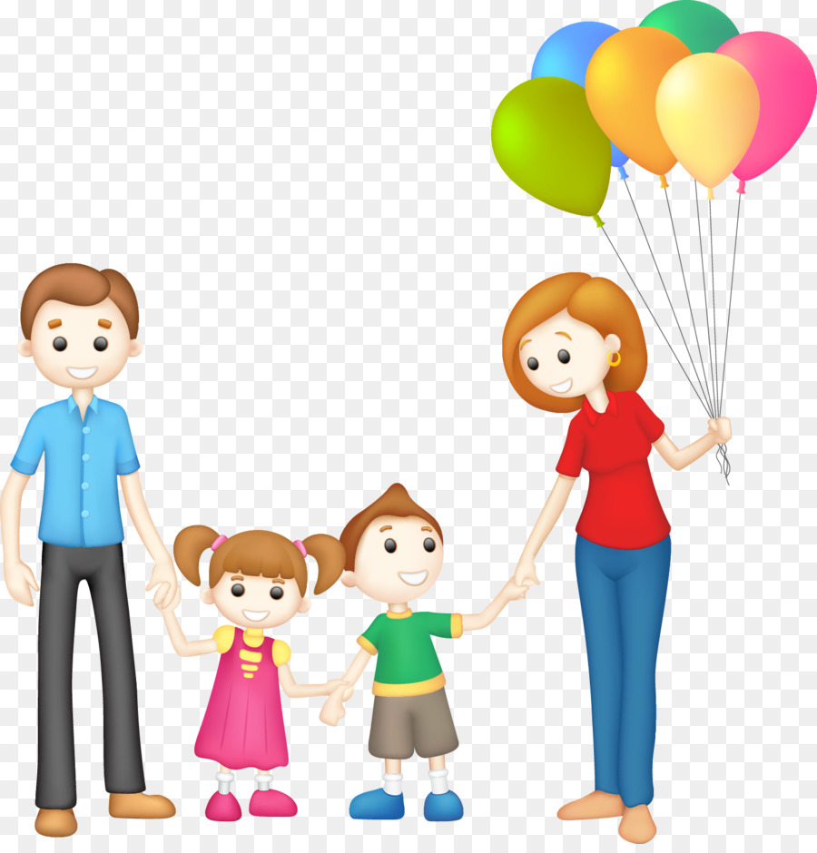 Famille Avec Des Ballons，Parents PNG