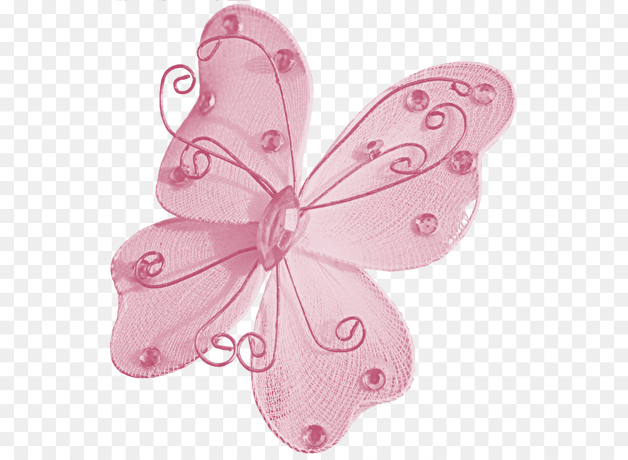 Papillon Rose，Ailes PNG