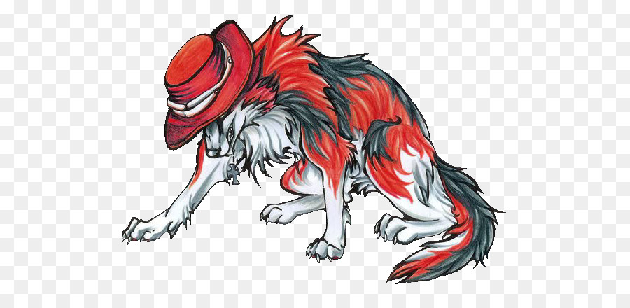 Loup Rouge Et Noir，Chapeau PNG