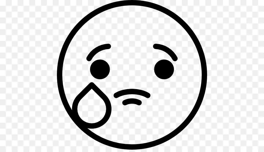 Emoji Triste，Larme PNG