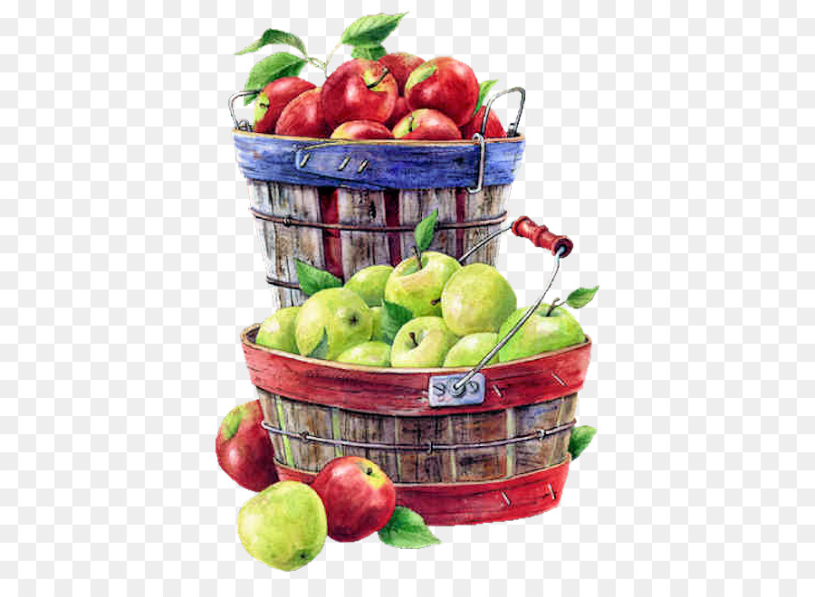 Paniers De Pommes，Pommes Rouges PNG