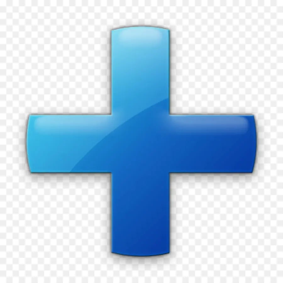 Signe Plus Bleu，Croix PNG