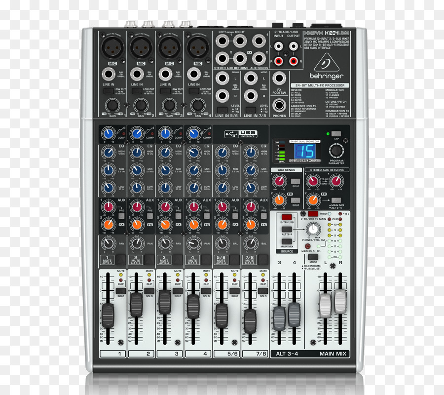 Behringer Xenyx X1204usb，Audio Mixeurs PNG