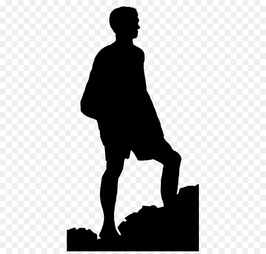 Silhouette D'homme，Debout PNG