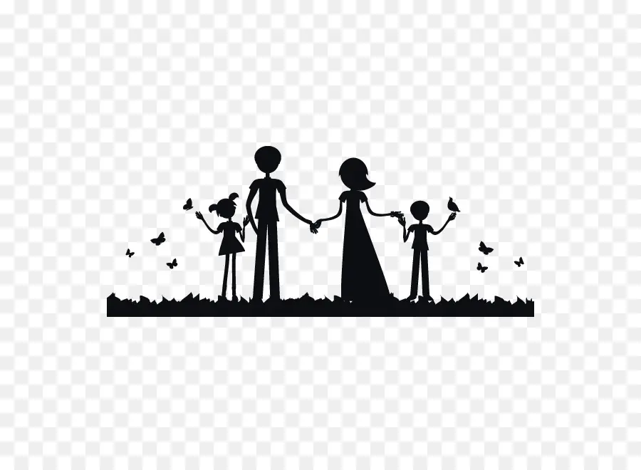 Silhouette De Famille，Personnes PNG