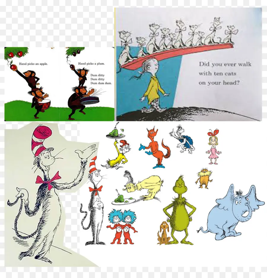 Personnages Du Dr Seuss，Livres PNG