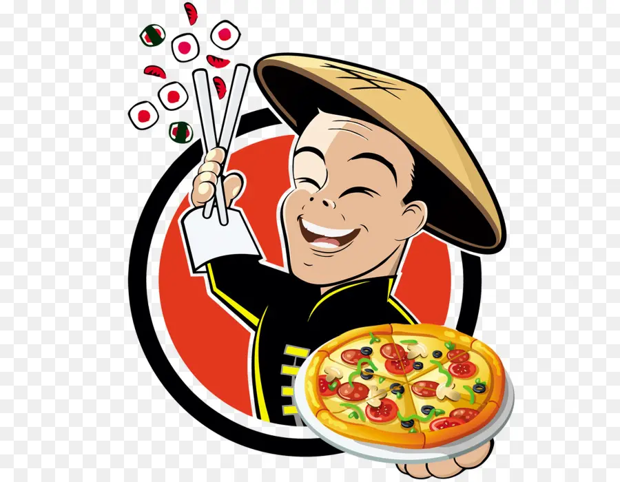 Chef Avec Pizza，Pizza PNG