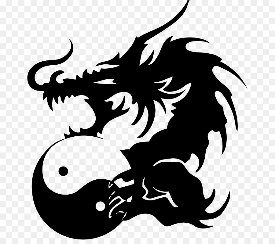 Le Yin Et Le Yang，Dragon Chinois PNG