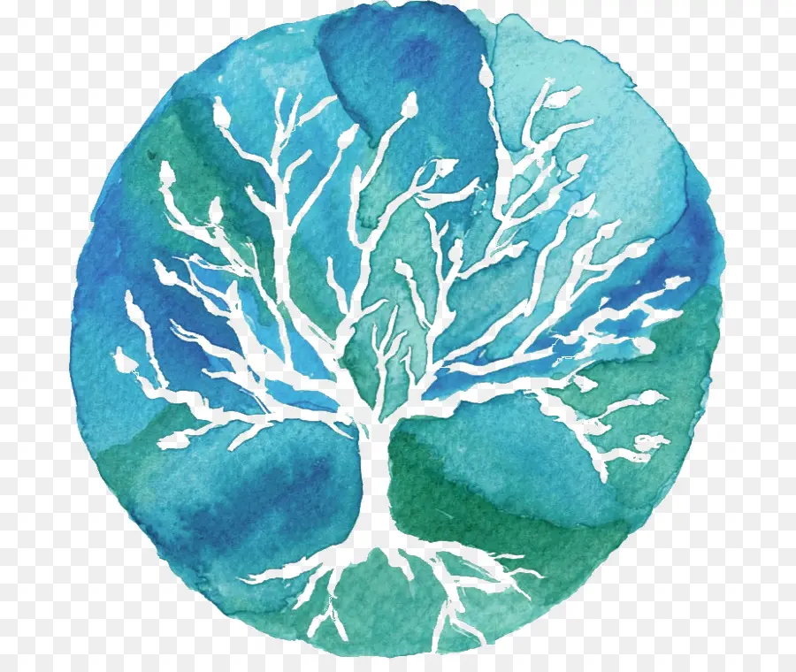 Peinture à L Aquarelle，Bleu PNG