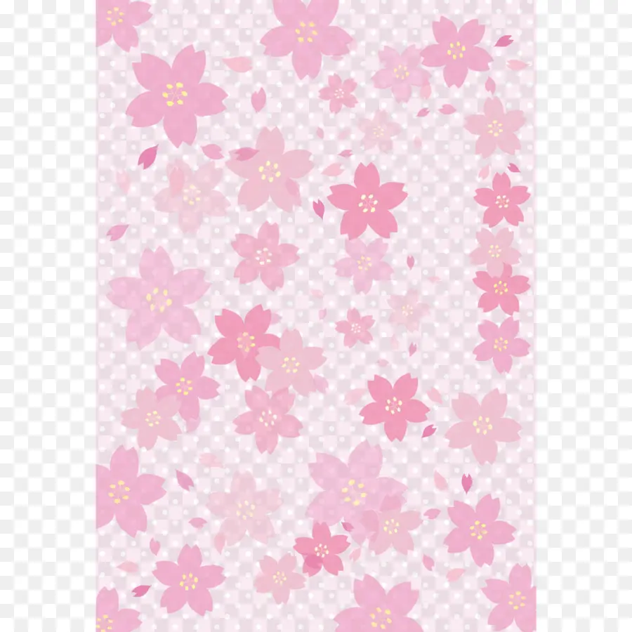 Motif De Fleurs De Cerisier，Rose PNG