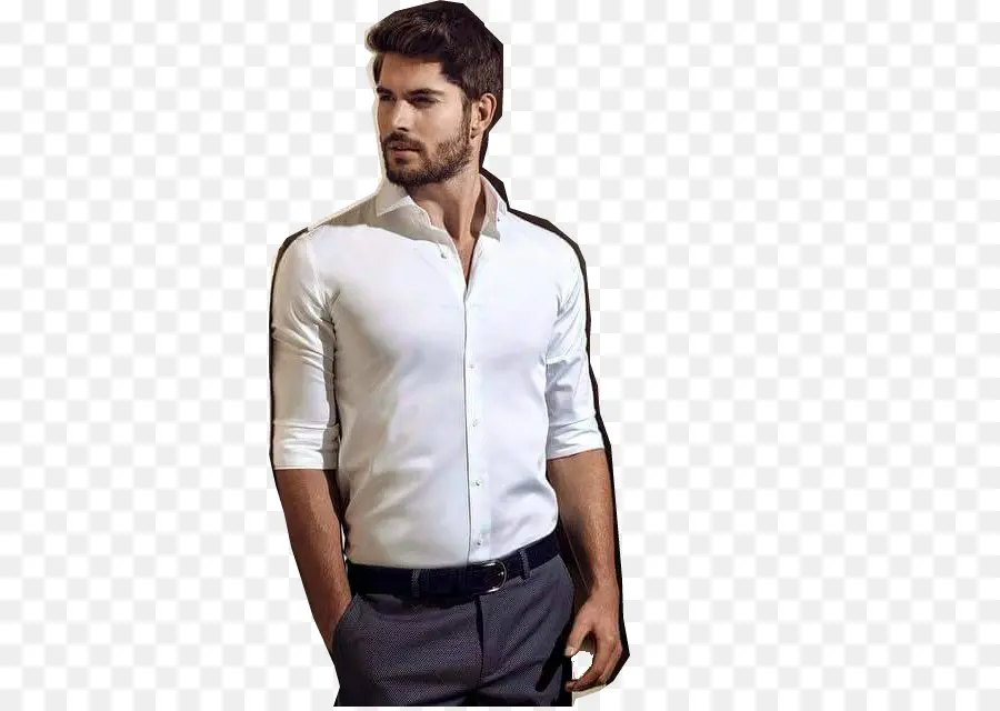 Homme En Chemise Blanche，Pantalon PNG