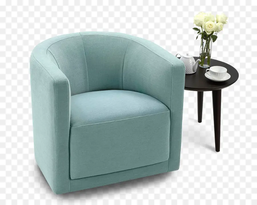 Fauteuil Bleu，Meubles PNG