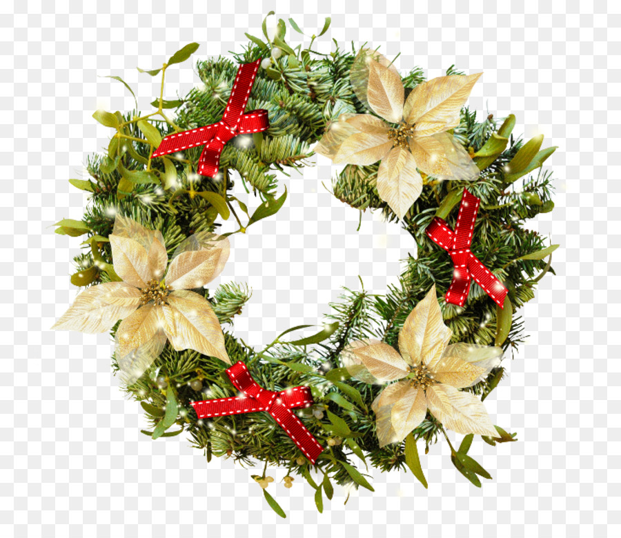 Couronne De Noël，Fleurs PNG