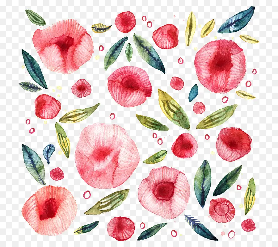 Fleurs Aquarelles，Peinture PNG