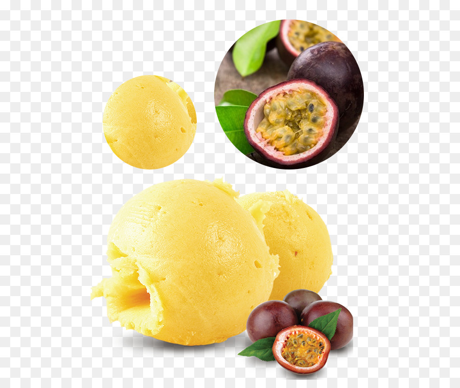 Glace Aux Fruits De La Passion，Dessert PNG