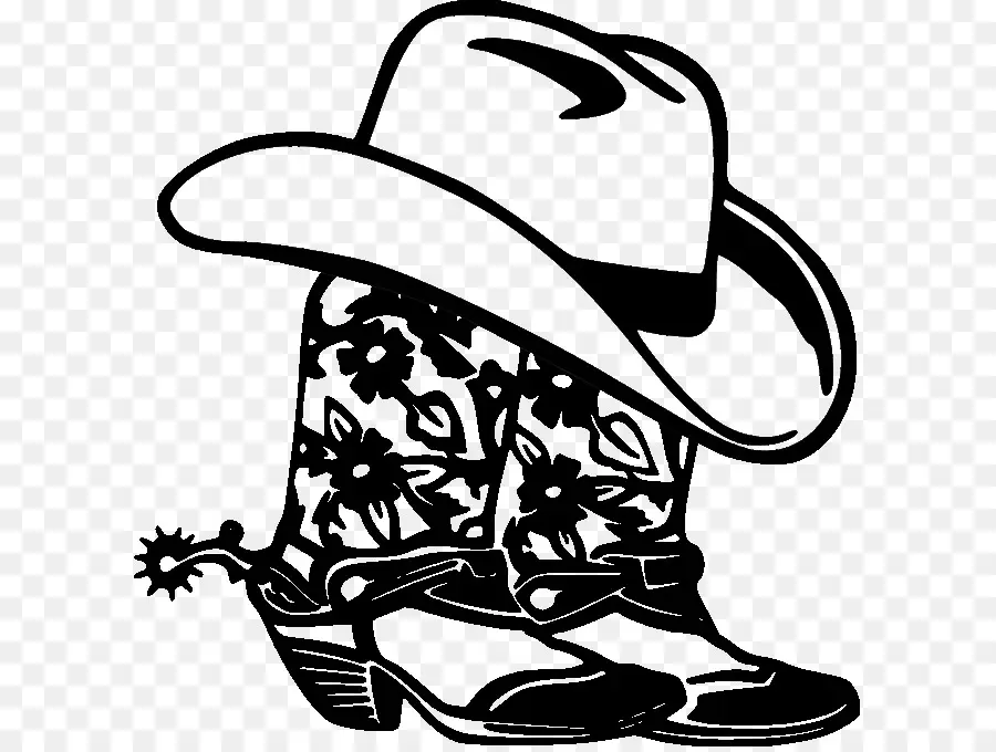 Bottes Et Chapeau De Cowboy，Bottes PNG