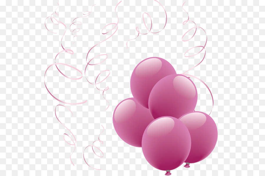 Ballons Roses，Faire La Fête PNG