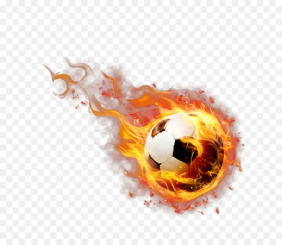 Ballon De Football En Feu，Ballon De Football PNG