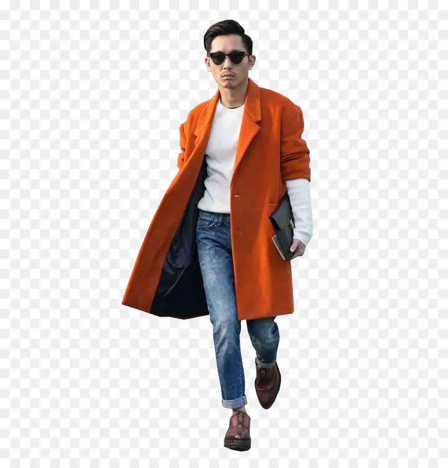 Homme En Manteau Orange，Homme PNG