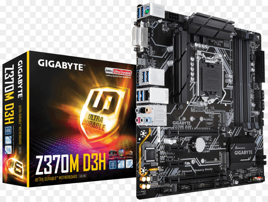 Intel，Carte Mère Gigabyte Z370m D3h Base De Pc Intel 1151v2 Facteur De Forme M PNG