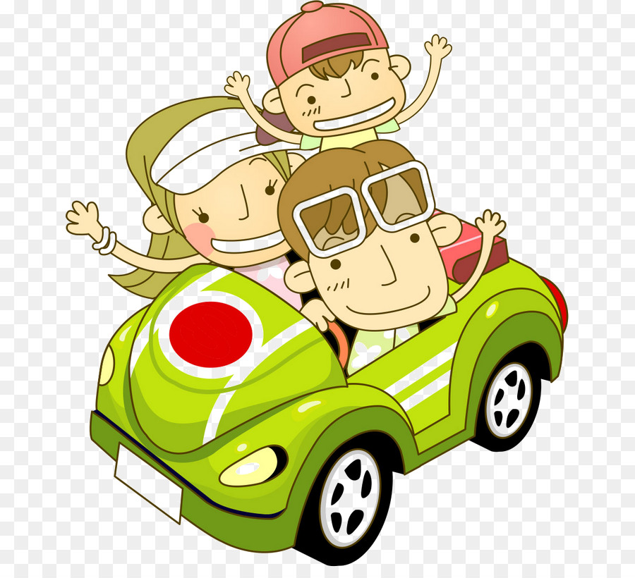 Enfants De Dessin Animé En Voiture，Enfants PNG