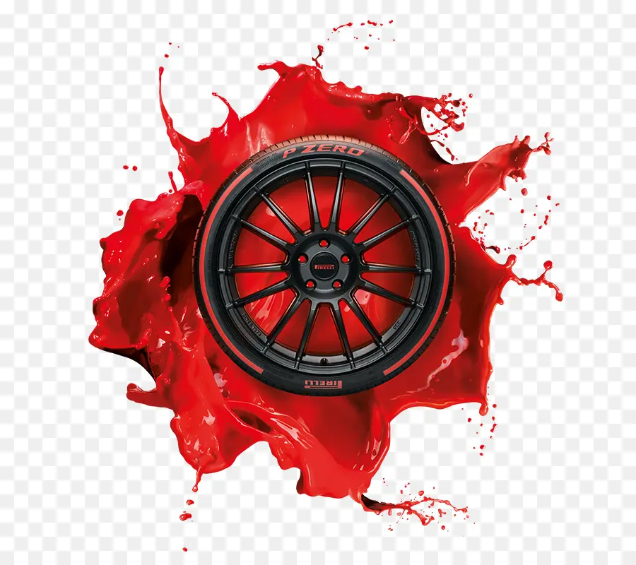 Roue De Voiture，Peinture Rouge PNG