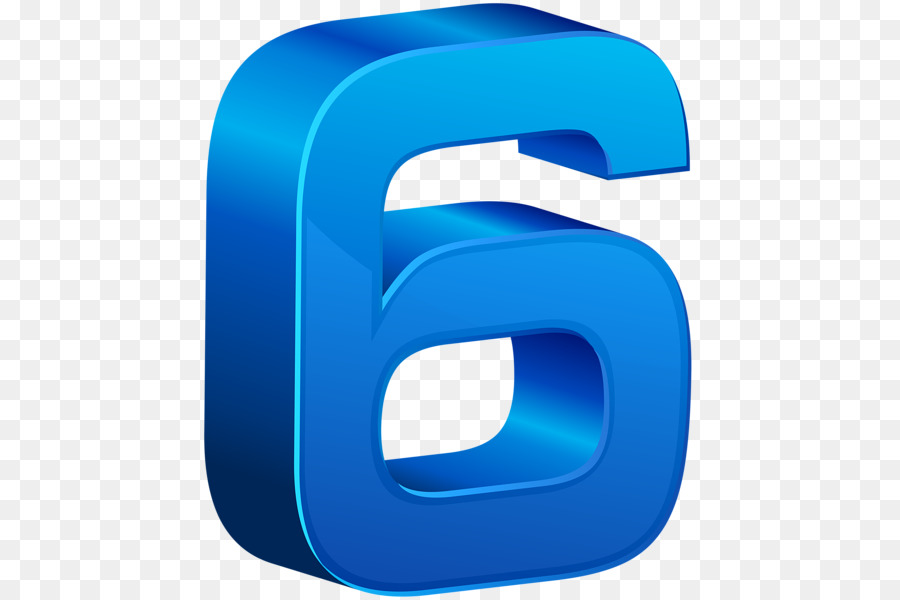 Numéro Six Bleu，Chiffre PNG