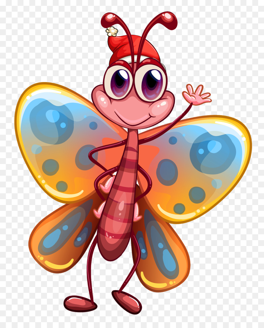 Papillon De Dessin Animé，Ailes PNG