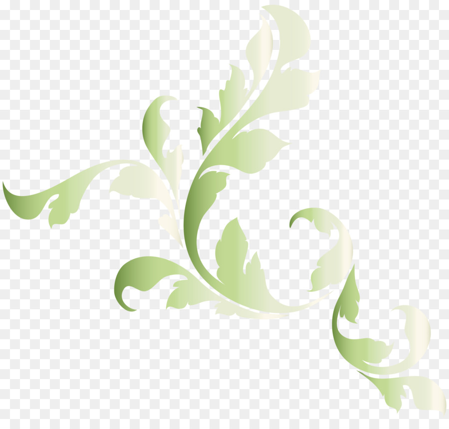 Motif Floral Vert，Floral PNG