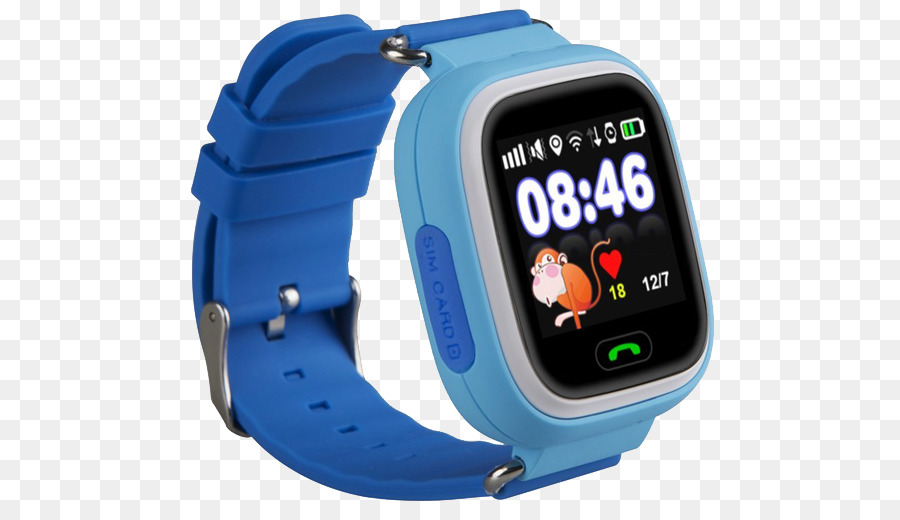 Montre Intelligente，Bleu PNG