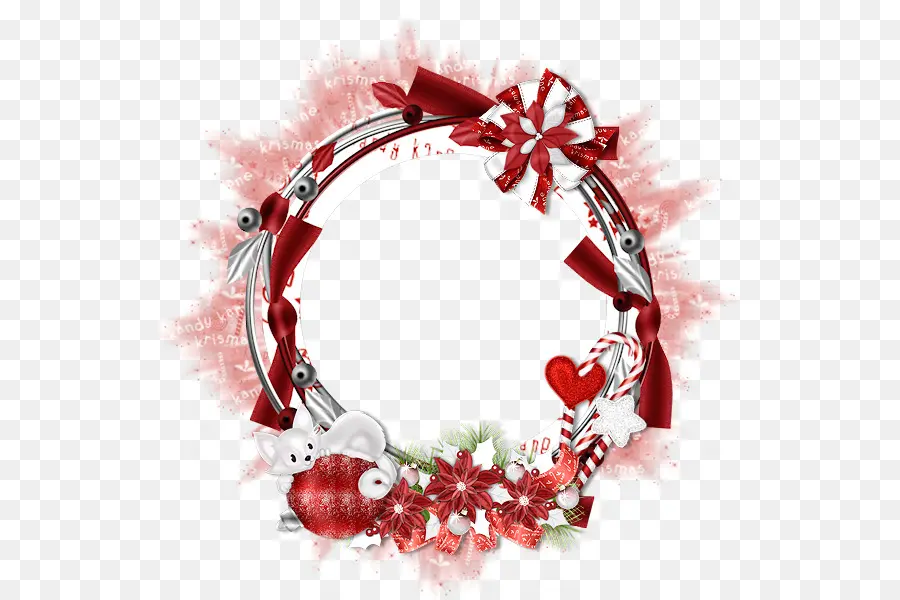 Couronne De Noël，Rouge PNG