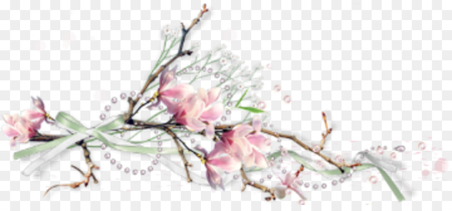 Branche De Fleurs，Violet PNG