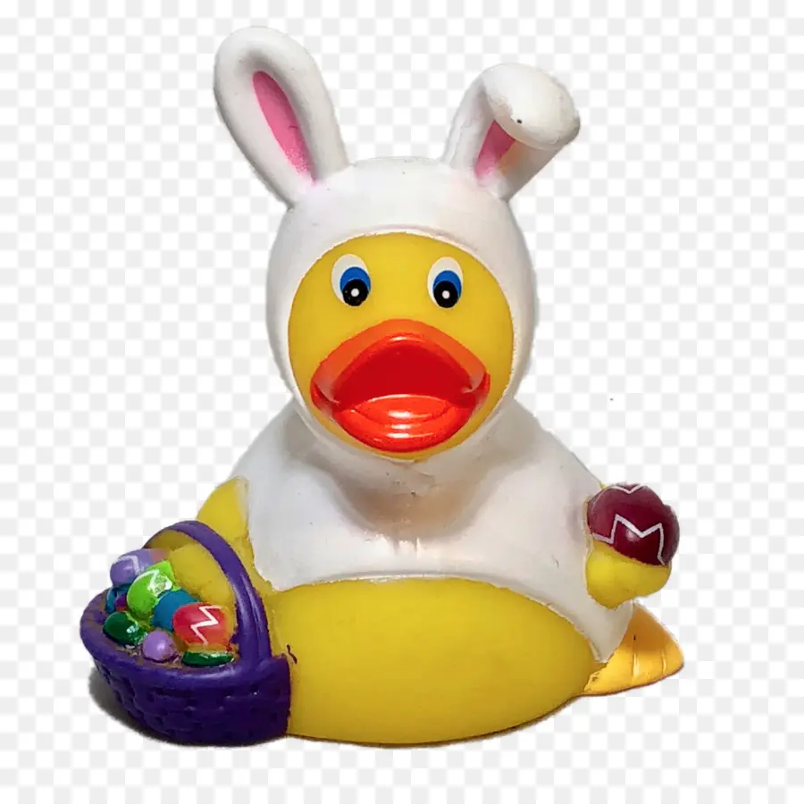 Canard En Costume De Lapin，Pâques PNG