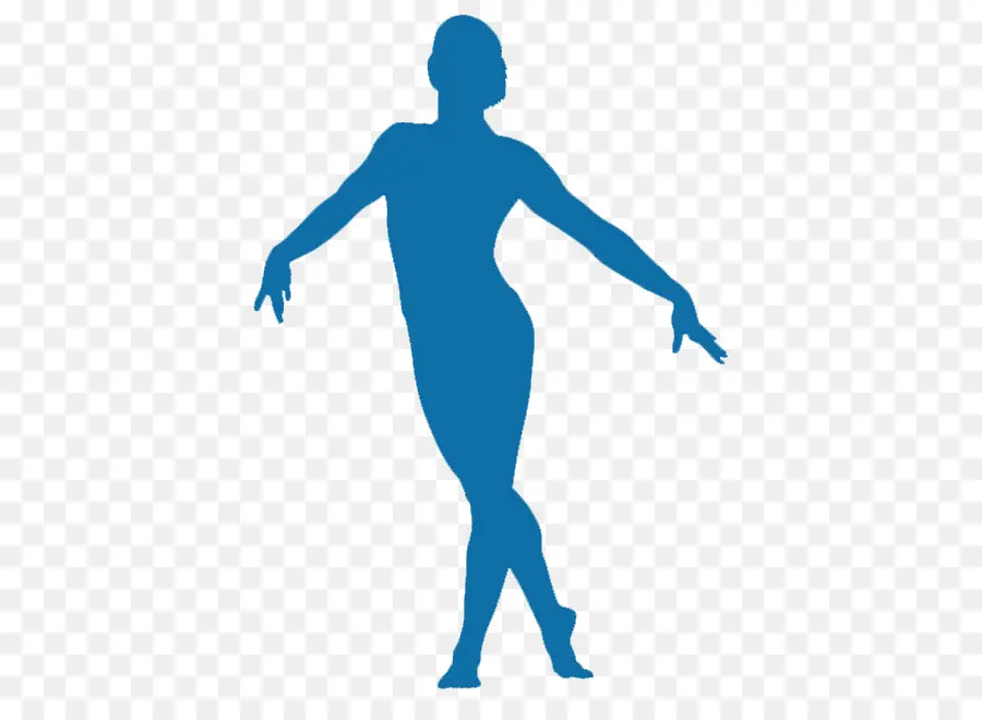 Silhouette Bleue，Danseur PNG