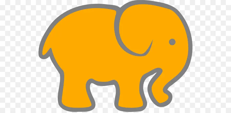 Éléphant Jaune，Dessin Animé PNG