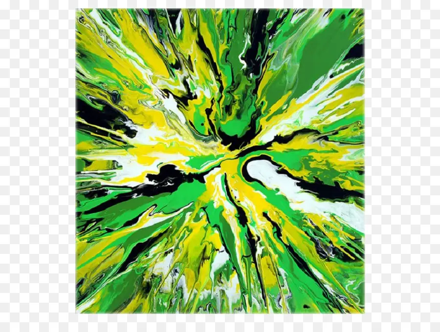 Peinture Abstraite，Vert PNG