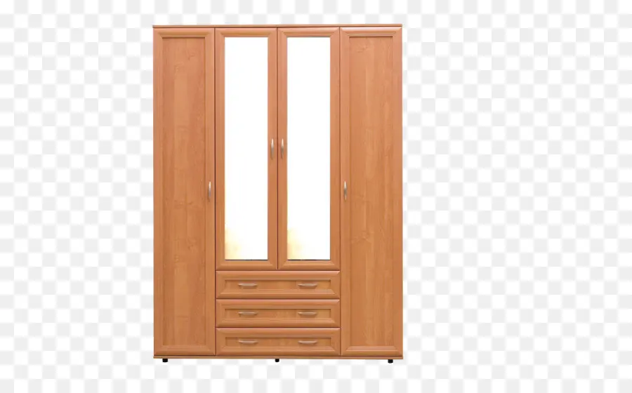 Armoire En Bois Avec Miroirs，Stockage PNG