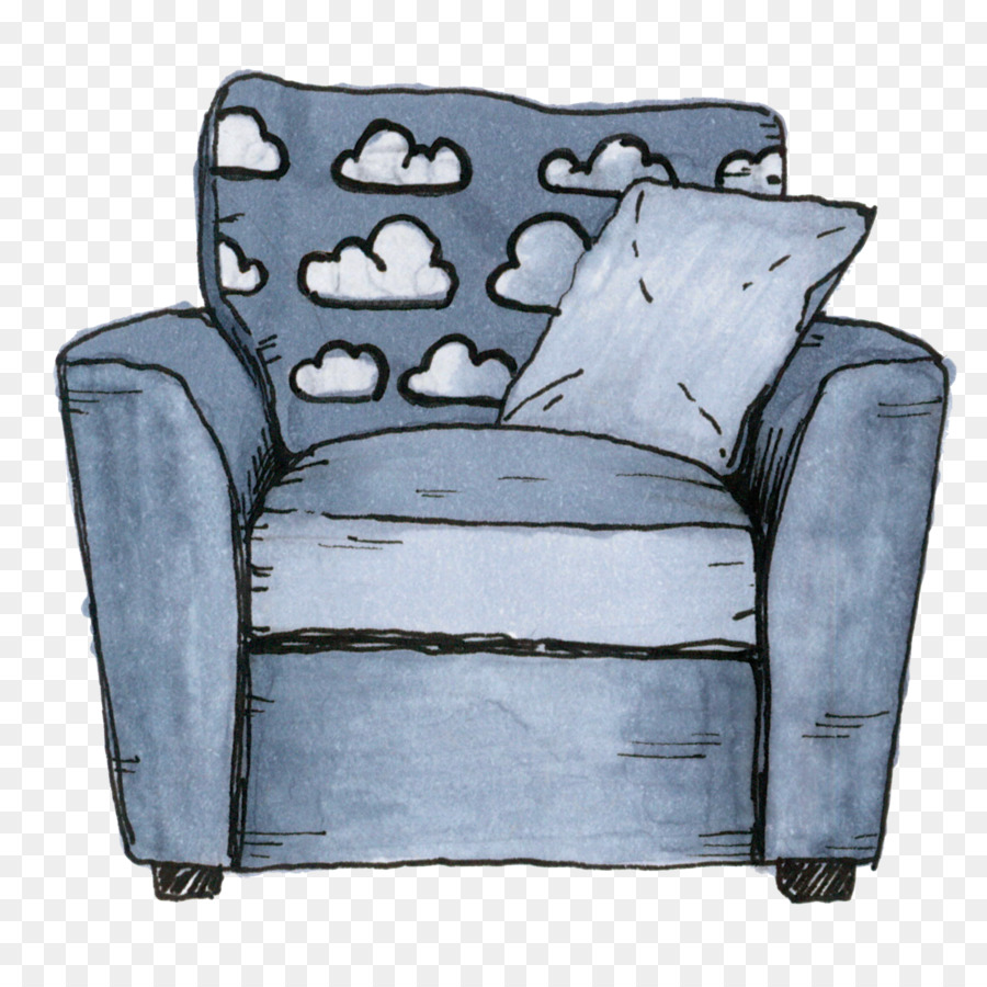 Fauteuil，Bleu PNG