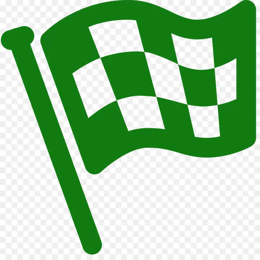 Drapeau à Damier Vert，Course PNG