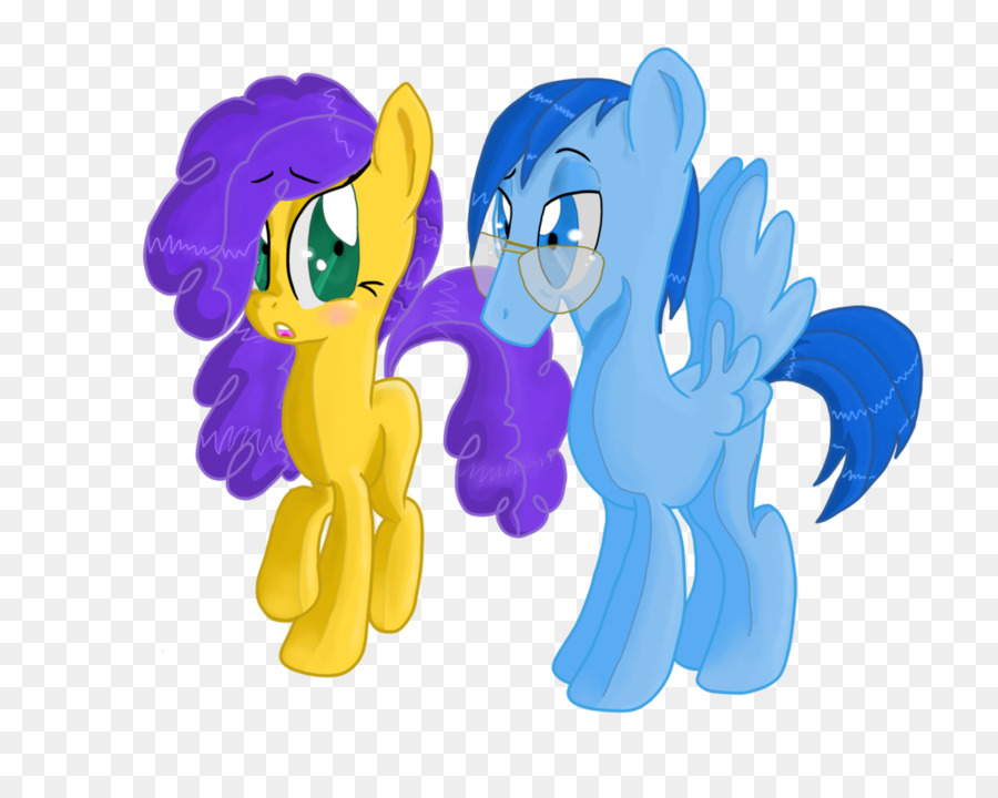 Poney Arc En Ciel，Poney Bleu PNG