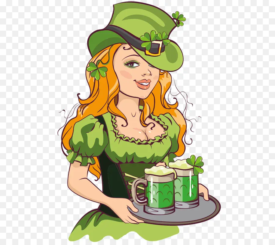 Femme En Robe Verte，Bière PNG