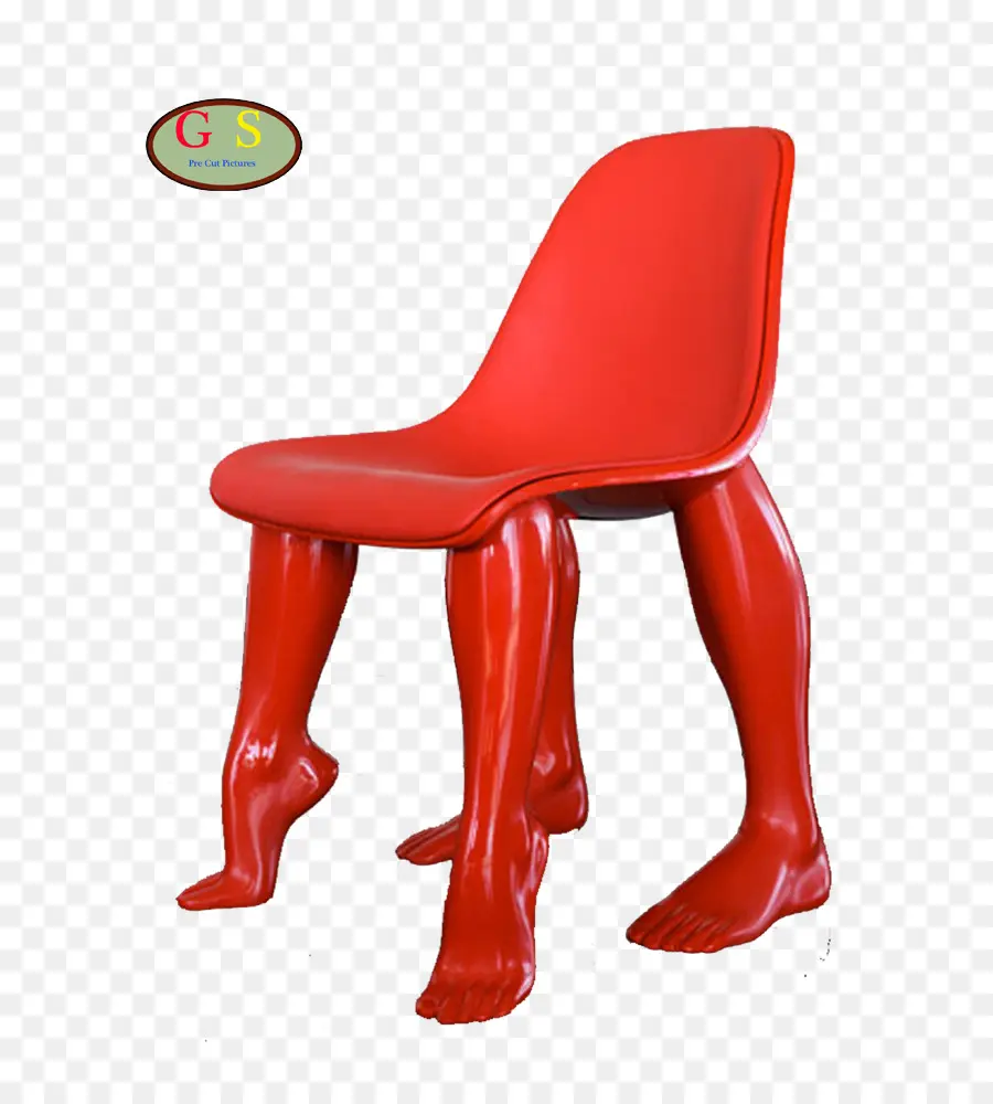 Chaise Rouge Avec Pieds，Unique PNG