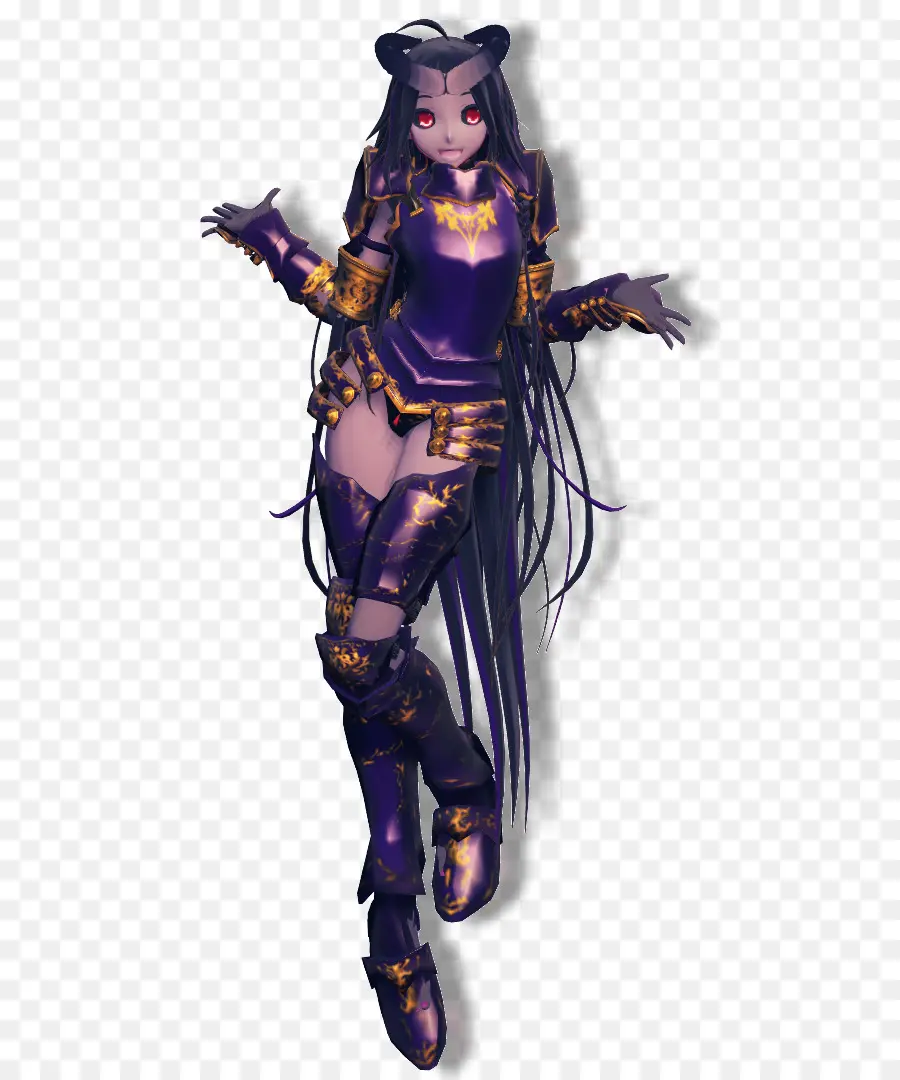 Personnage D'anime，Armure Violette PNG