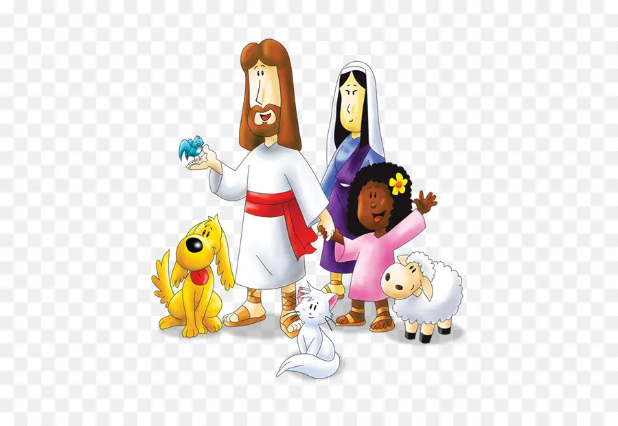 Famille De Dessin Animé，Jésus PNG