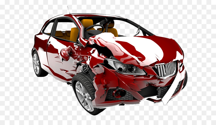 Voiture Rouge écrasée，Accident PNG