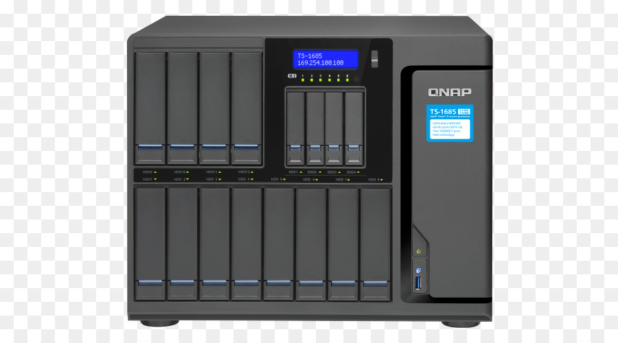 Haute Capacité 16 Baies Xeon D Super Nas Qnap Ts1685d，Systèmes De Stockage En Réseau PNG