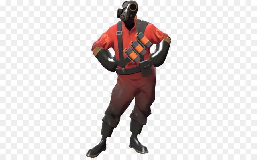 Personnage Pyro Rouge，Masque à Gaz PNG