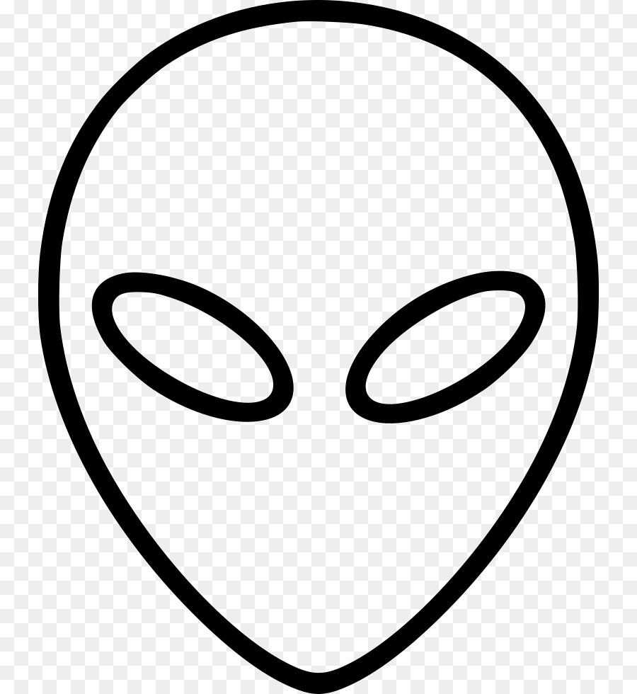 Tête D'extraterrestre，Noir PNG