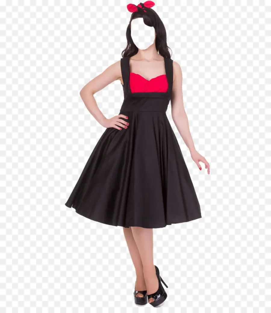 Robe Rétro，Noir PNG