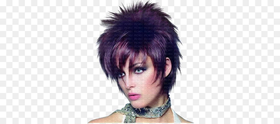 Cheveux Hérissés Violets，Mode PNG